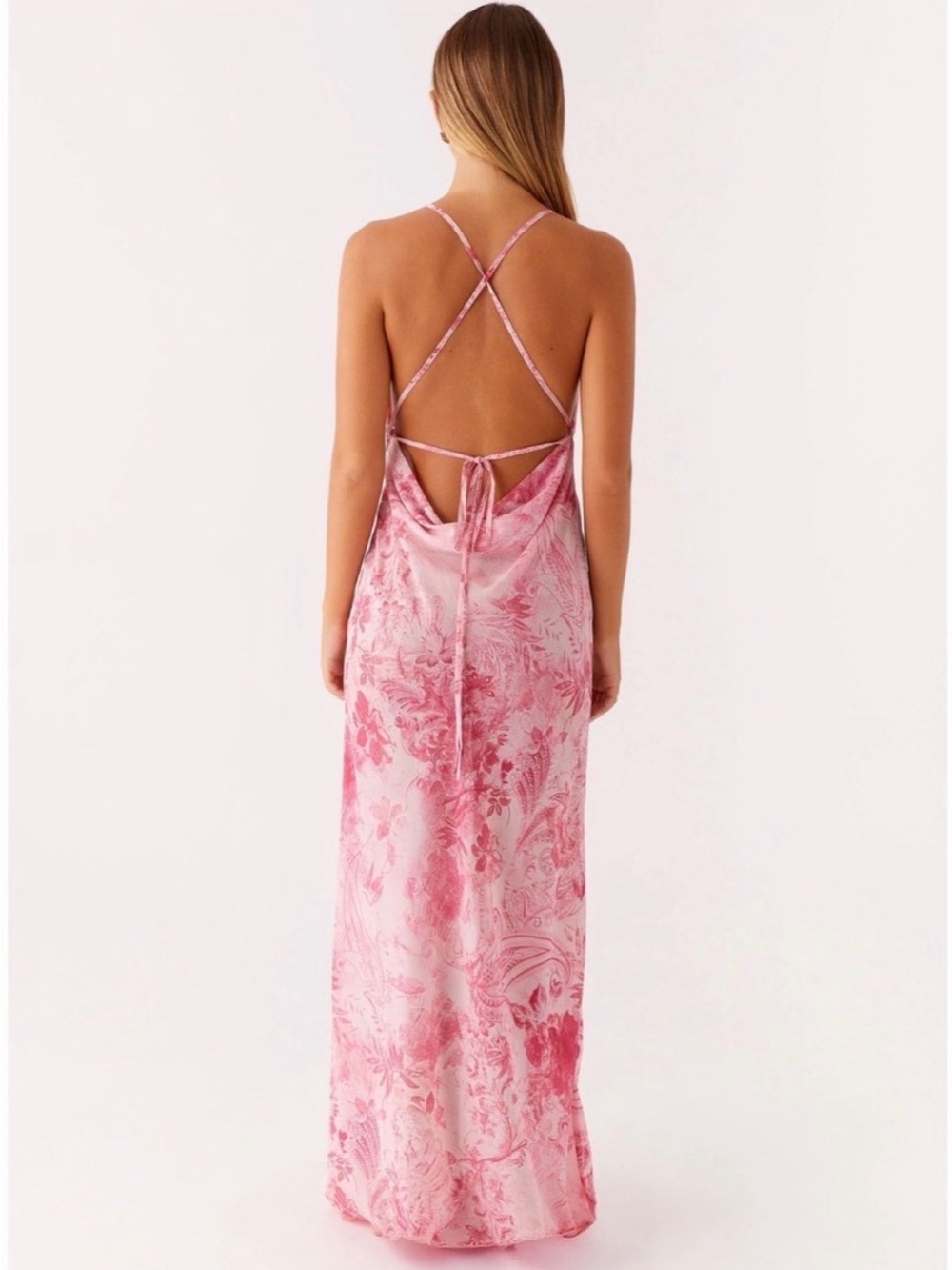 NWT Peppermayo Pink Floral Slip Tara Maxi Dress- 8 - Picture 3 of 5